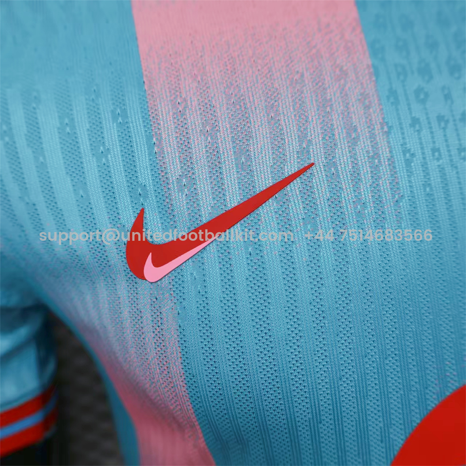 Unitedfootballkit.com | Barcelona 25-26 Orange Logo Pink & Light Blue Special Jersey - Player Version -Customize Name, Number and Patch | Worldwide Shipping