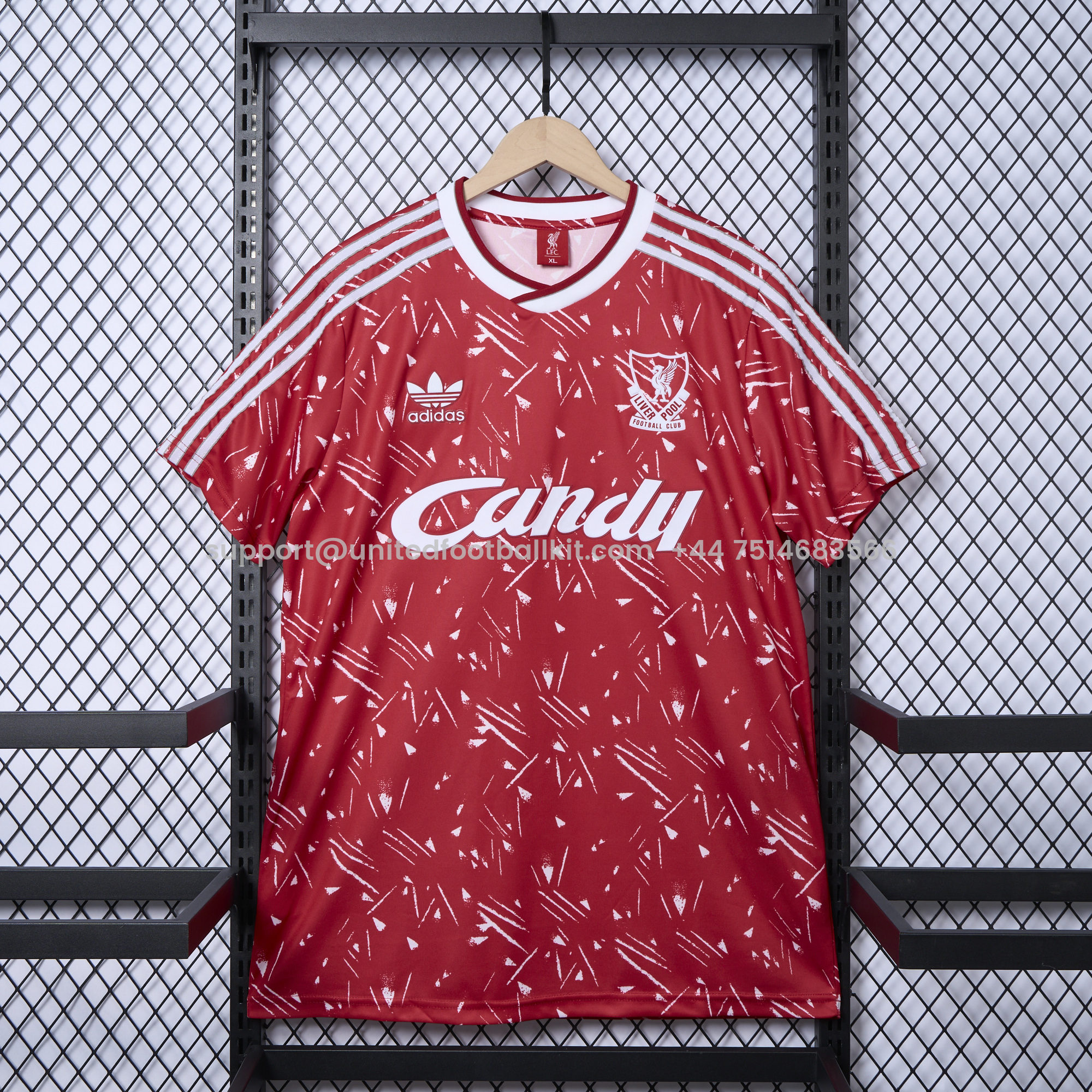 Unitedfootballkit.com | Retro Liver.pool 1989-91 Home Stadium Jersey -Customize Name, Number and Patch | Worldwide Shipping