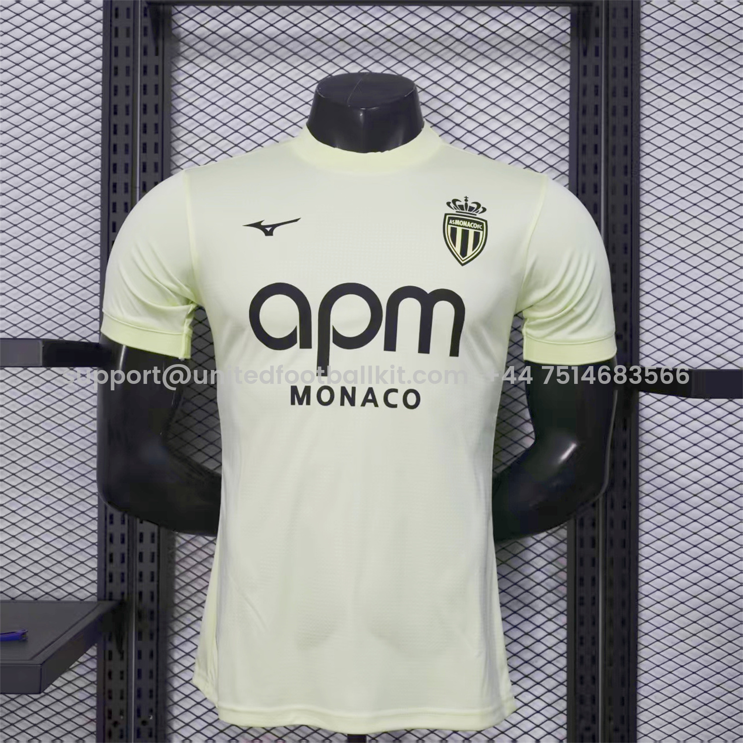 Unitedfootballkit.com | AS Monaco 25-26 Third Green Jersey - Player Version -Customize Name, Number and Patch | Worldwide Shipping