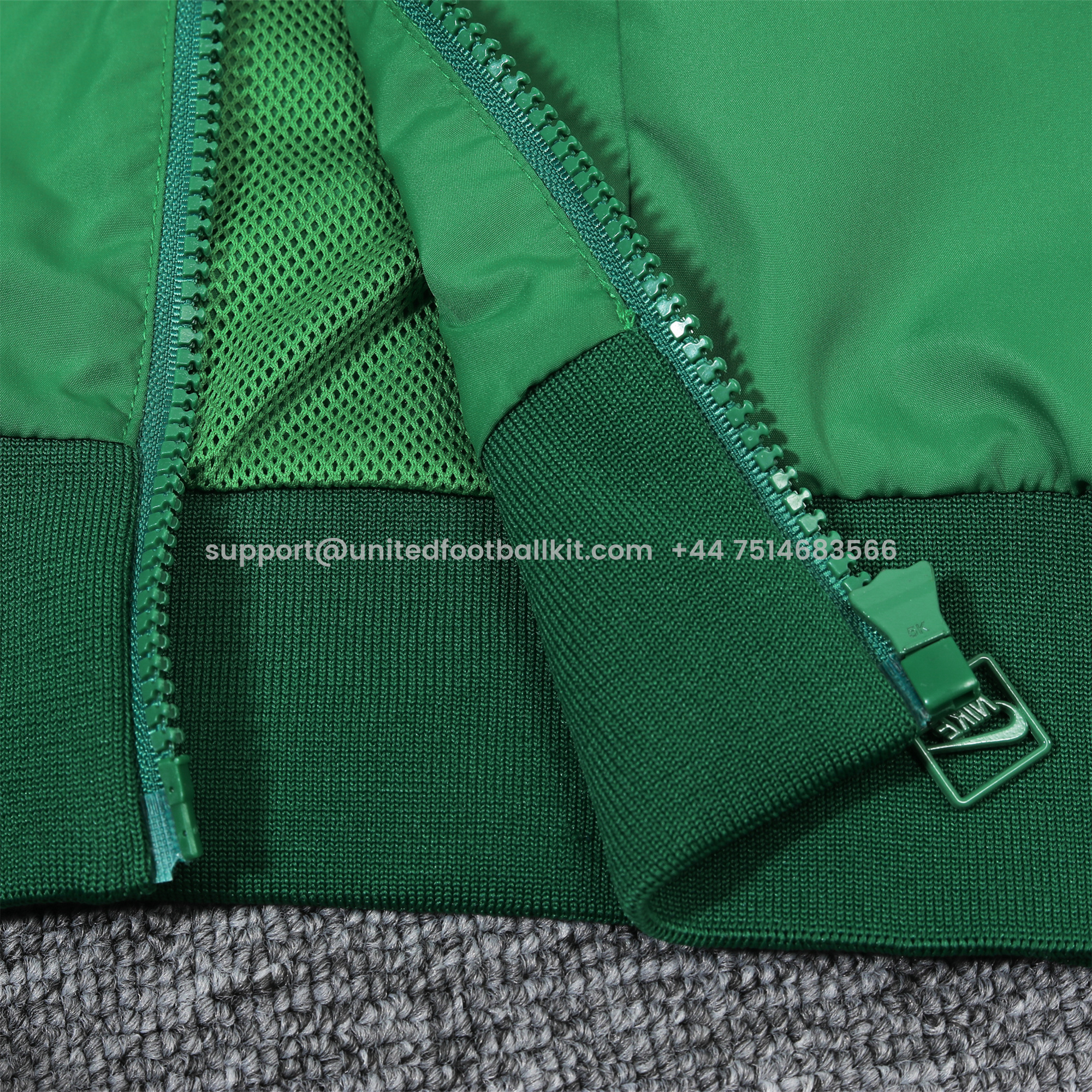 Unitedfootballkit.com | Portugal 2024 National Team Anthem Green Hooded Windbreaker - Player Version -Customize Name, Number and Patch | Worldwide Shipping