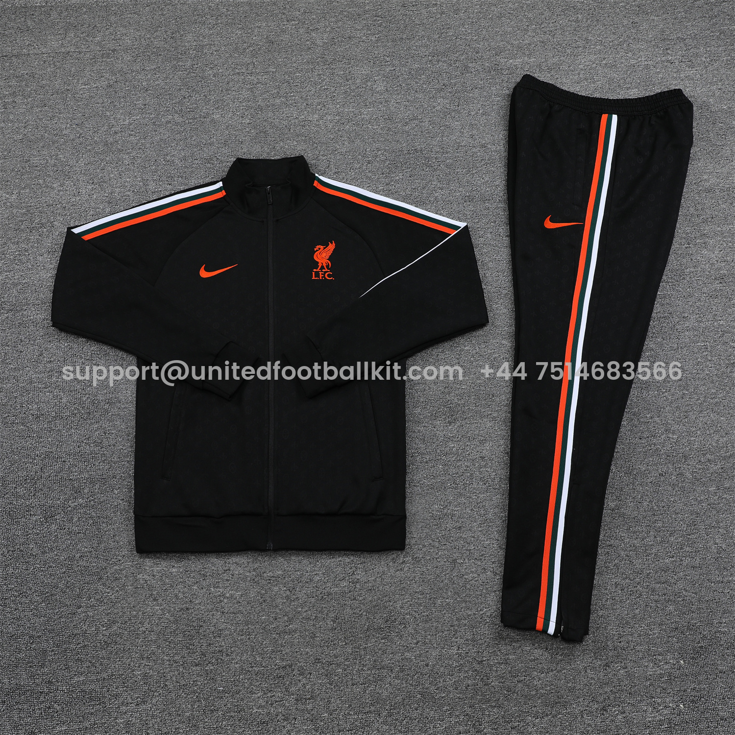 Unitedfootballkit.com | Liver.pool 24-25 Jacket Training Tracksuit - Black -Customize Name, Number and Patch | Worldwide Shipping
