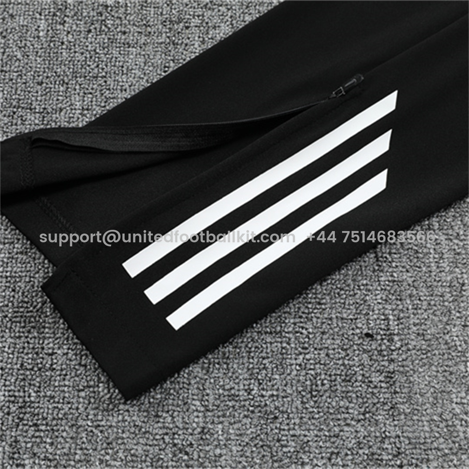 Unitedfootballkit.com | INT M.A.M 25-26 Kid Long Sleeves Training Set - White Top & Black Pants -Customize Name, Number and Patch | Worldwide Shipping