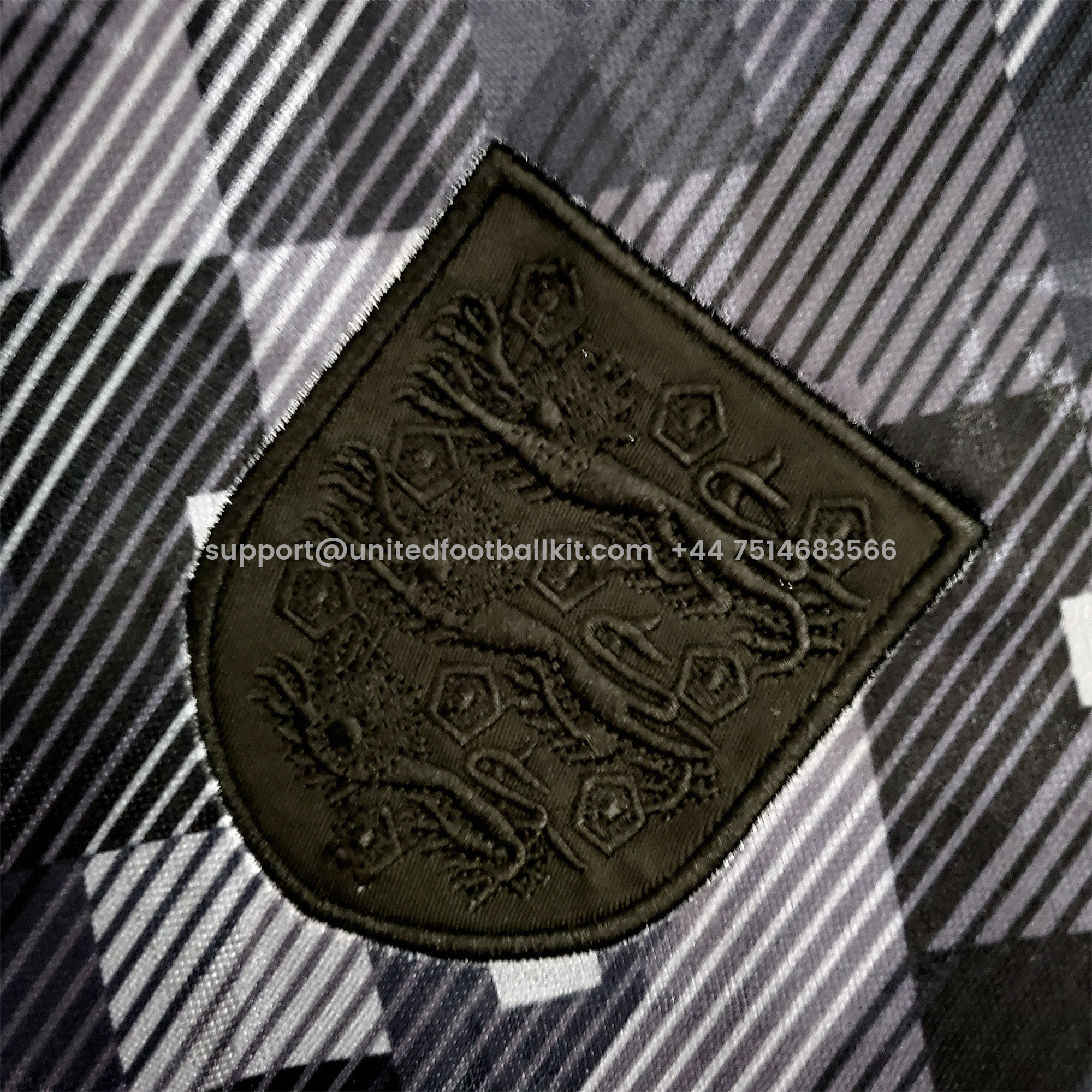 Unitedfootballkit.com | Retro England 1990 Black Jersey -Customize Name, Number and Patch | Worldwide Shipping