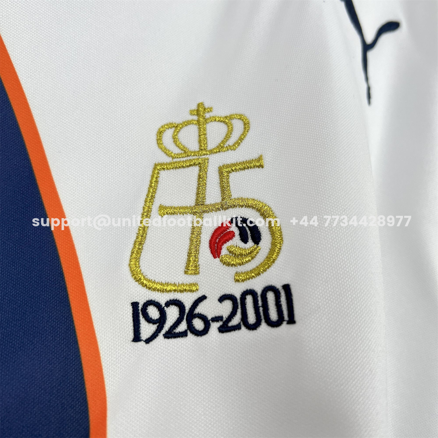Unitedfootballkit.com | Retro Real Oviedo 2000-01 Away White Jersey -Customize Name, Number and Patch | Worldwide Shipping