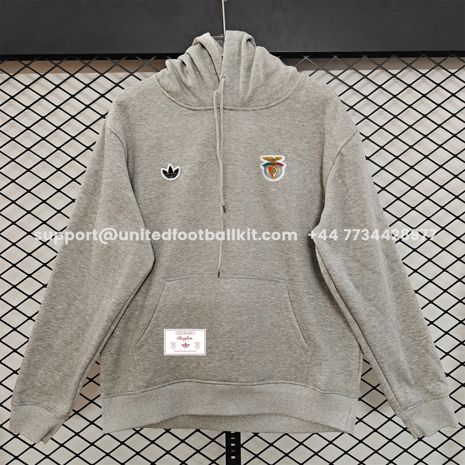 Unitedfootballkit.com | Benfica 25-26 Originals Terrace Icon Unisex Pullover Hoodie -Customize Name, Number and Patch | Worldwide Shipping