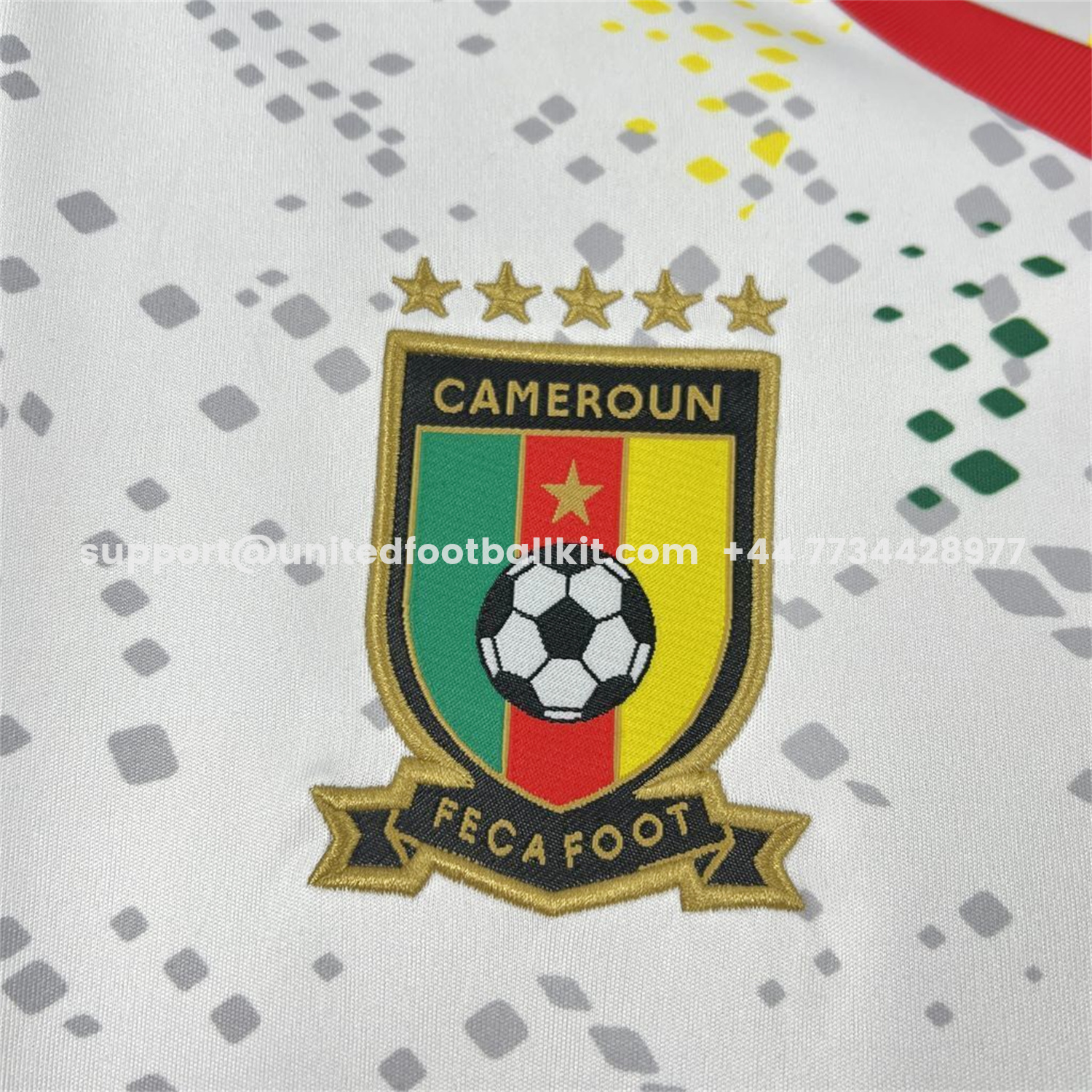 Unitedfootballkit.com | Cameroon 2026 Away White Jersey - Fans Version -Customize Name, Number and Patch | Worldwide Shipping