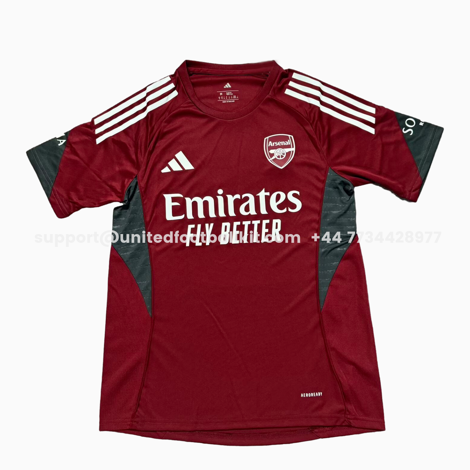 Unitedfootballkit.com | Arsenal 25-26 Wine Red Training Jersey - Fans Version -Customize Name, Number and Patch | Worldwide Shipping