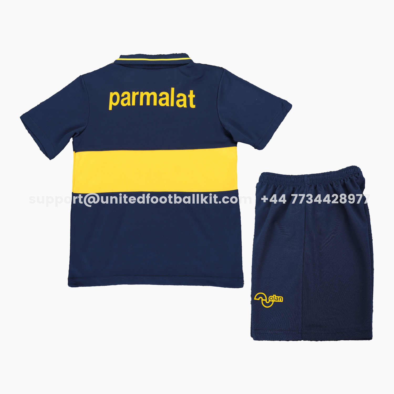 Unitedfootballkit.com | Retro Boca Juniors 1993-95 Home Kids Kit -Customize Name, Number and Patch | Worldwide Shipping