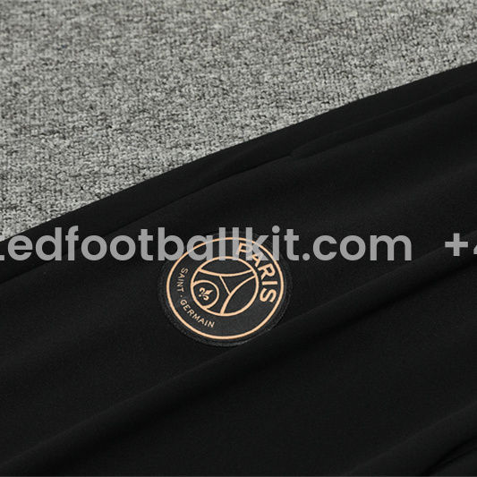 Unitedfootballkit.com | Paris Saint-Germain PSG X JD 24-25 Long Sleeve Training Set - Player Version - White Top and Black Pants -Customize Name, Number and Patch | Worldwide Shipping