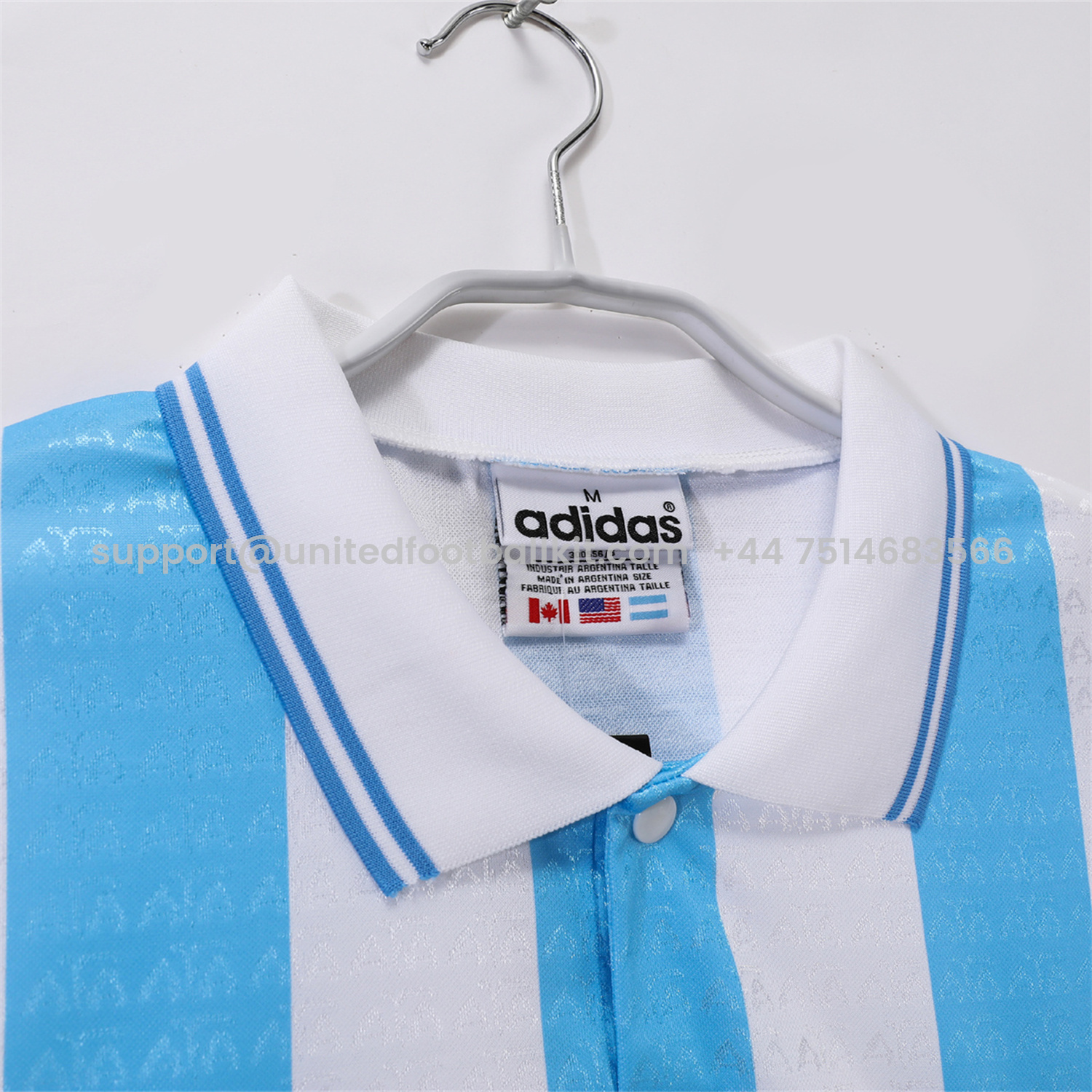 Unitedfootballkit.com | Retro Argentina 1994 Home Jersey -Customize Name, Number and Patch | Worldwide Shipping