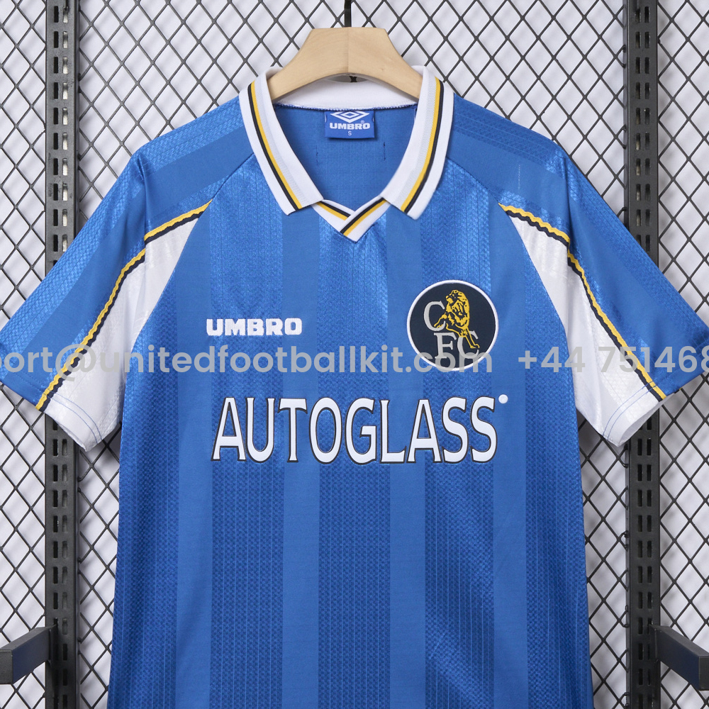 Unitedfootballkit.com | Retro C.H.E.L.S.E.A 1997-99 Home Jersey -Customize Name, Number and Patch | Worldwide Shipping