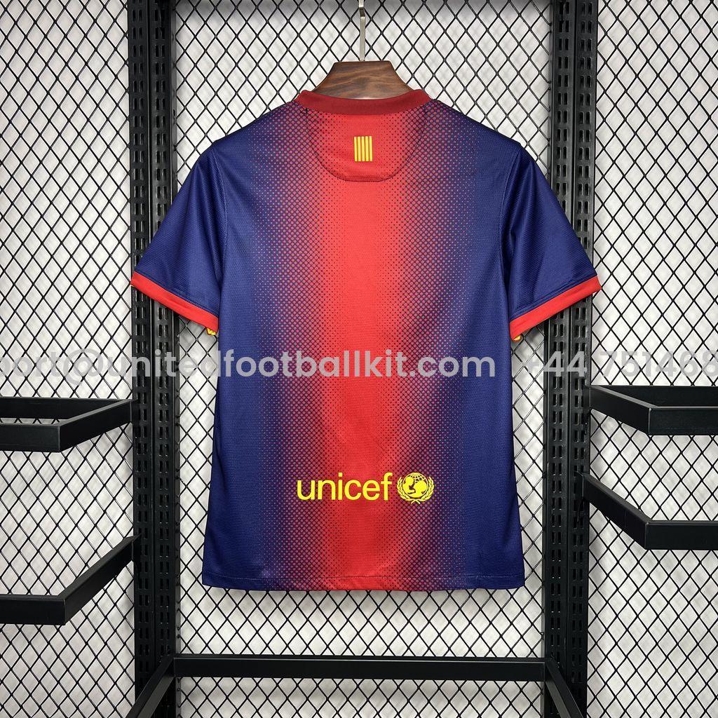 Unitedfootballkit.com | Retro Barcelona 12-13 Home Stadium Jersey -Customize Name, Number and Patch | Worldwide Shipping