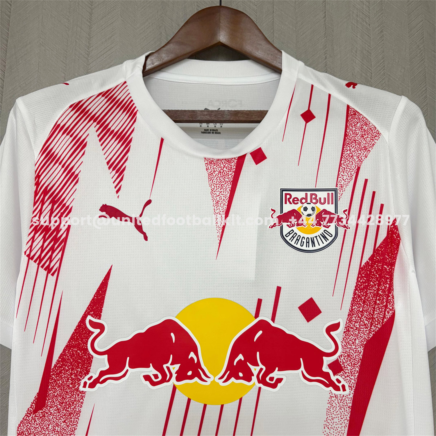 Unitedfootballkit.com | Red Bull Bragantino 26-27 Home Jersey - Fans Version -Customize Name, Number and Patch | Worldwide Shipping
