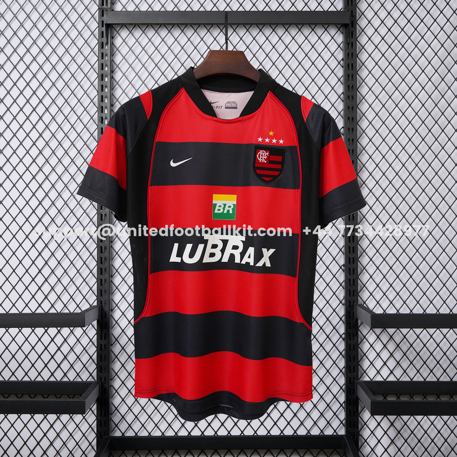Unitedfootballkit.com | Retro Flamengo 2002-03 Home Jersey -Customize Name, Number and Patch | Worldwide Shipping