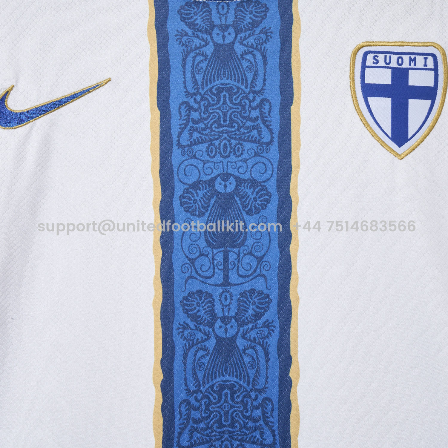 Unitedfootballkit.com | Finland 2026 Home Jersey - Fans Version -Customize Name, Number and Patch | Worldwide Shipping