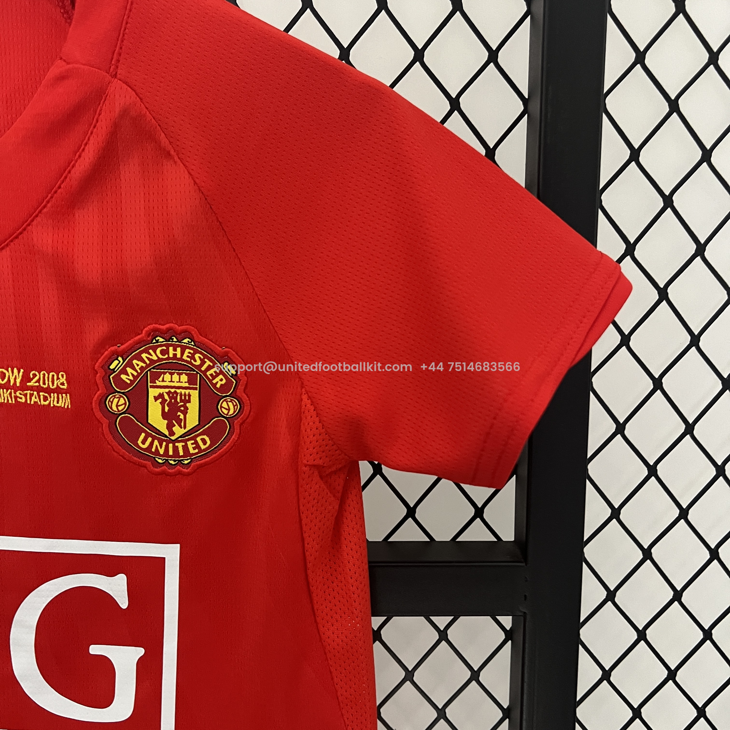 Unitedfootballkit.com | Retro Manchester United 2007-08 Home Stadium Kids Kit -Customize Name, Number and Patch | Worldwide Shipping