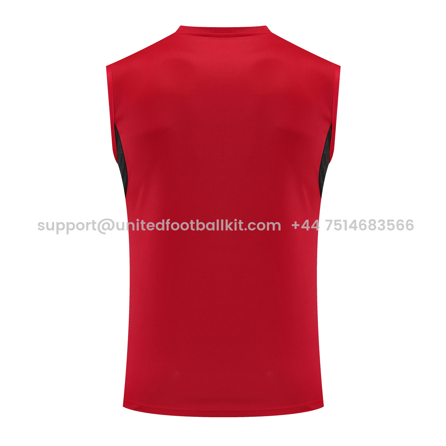 Unitedfootballkit.com | Manchester United 25-26 Vest Training Set - Pure Red Vest & Black Shorts -Customize Name, Number and Patch | Worldwide Shipping