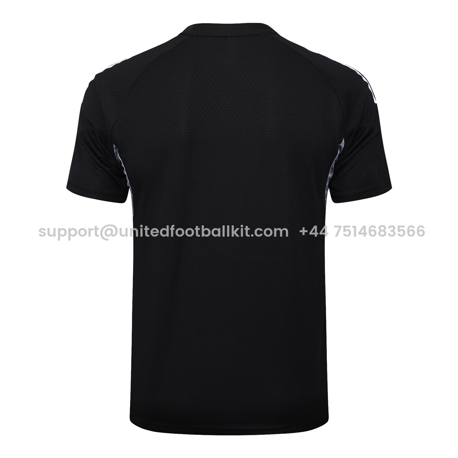 Unitedfootballkit.com | Real Madrid 25-26 Short-Sleeve Training Set - Black Top and Black Shorts -Customize Name, Number and Patch | Worldwide Shipping