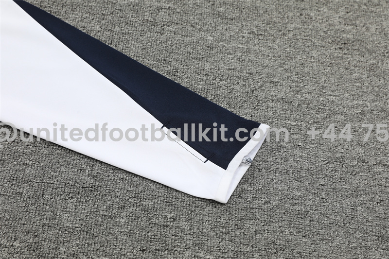 Unitedfootballkit.com | Real Madrid 24-25 Long Sleeve Training Set - White -Customize Name, Number and Patch | Worldwide Shipping