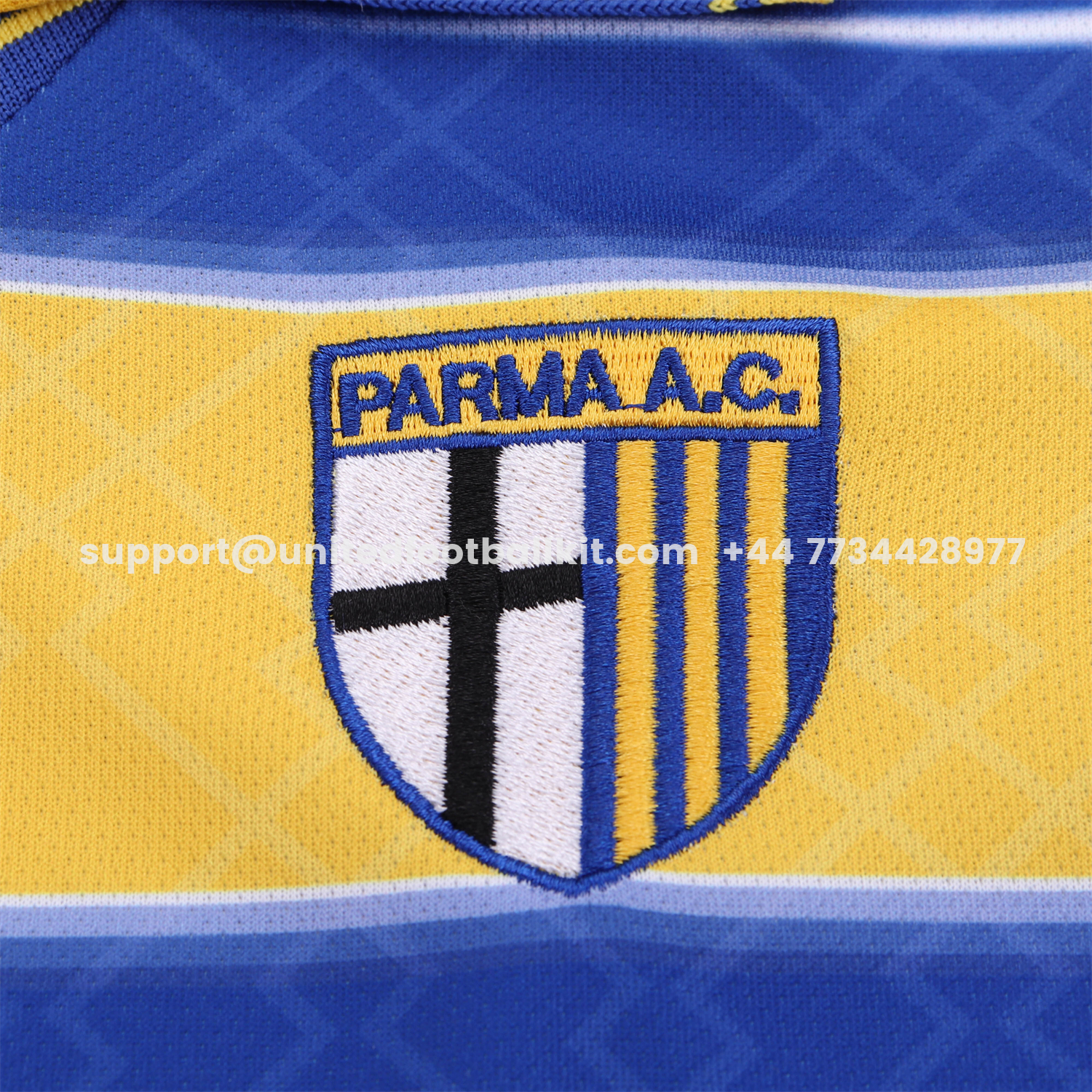 Unitedfootballkit.com | Retro Parma 1998-99 Home Kids Kit -Customize Name, Number and Patch | Worldwide Shipping
