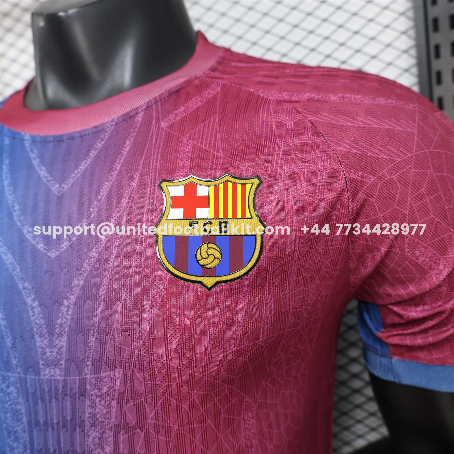 Unitedfootballkit.com | Barcelona 25-26 Red And Blue Gradient Special White Jersey - Player Version -Customize Name, Number and Patch | Worldwide Shipping