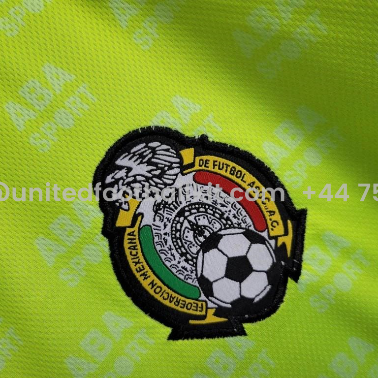 Unitedfootballkit.com | Retro Mexico 1995 Goalkeeper Green Jersey -Customize Name, Number and Patch | Worldwide Shipping
