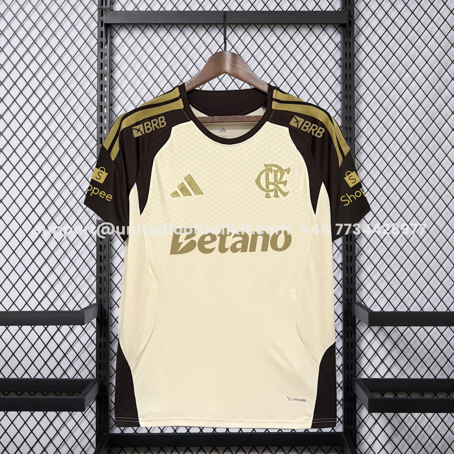 Unitedfootballkit.com | Flamengo 25-26 Cream Black Special Jersey With All Sponsors - Fans Version -Customize Name, Number and Patch | Worldwide Shipping