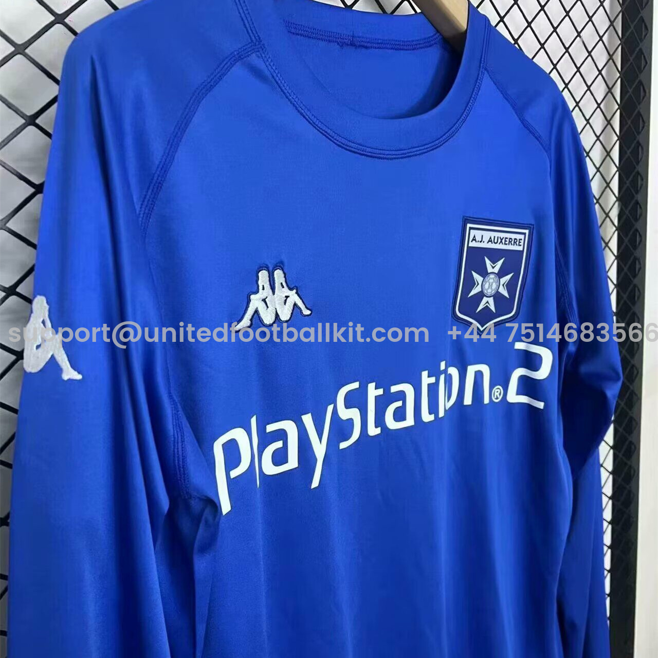 Unitedfootballkit.com | Retro AJ Auxerre 2003-04 Away Long Sleeves Jersey -Customize Name, Number and Patch | Worldwide Shipping