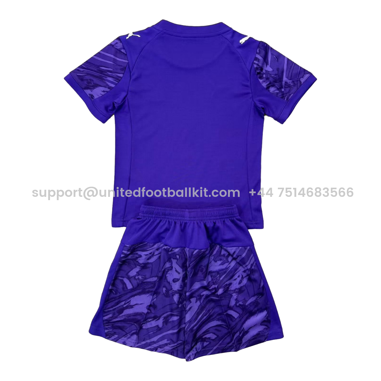 Unitedfootballkit.com | Marseille 25-26 Purple Goalkeeper Kids Kit -Customize Name, Number and Patch | Worldwide Shipping