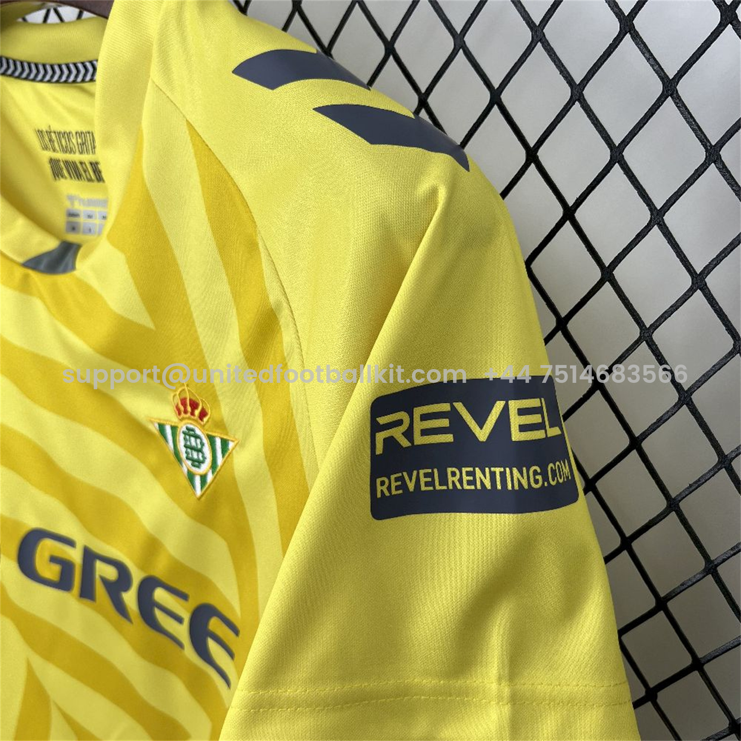 Unitedfootballkit.com | Real Betis 25-26 Yellow Goalkeeper Jersey - Fans Version -Customize Name, Number and Patch | Worldwide Shipping