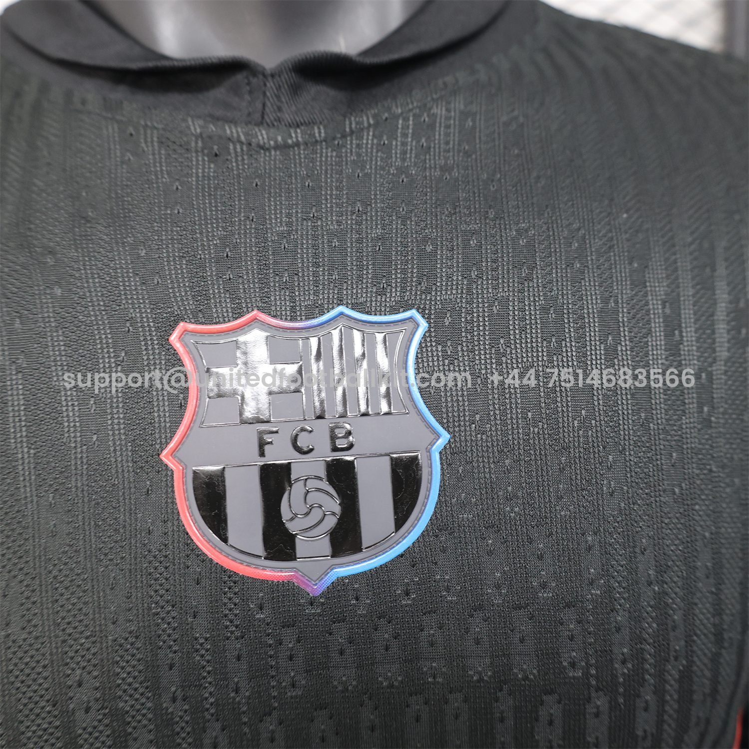 Unitedfootballkit.com | Barcelona x Travis Scott 24-25 Away Black Long Sleeves Jersey - Player Version -Customize Name, Number and Patch | Worldwide Shipping