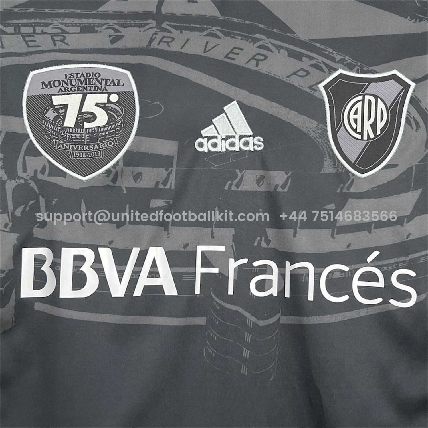 Unitedfootballkit.com | Retro River Plate 2013-14 75th Anniversary Black Jersey -Customize Name, Number and Patch | Worldwide Shipping