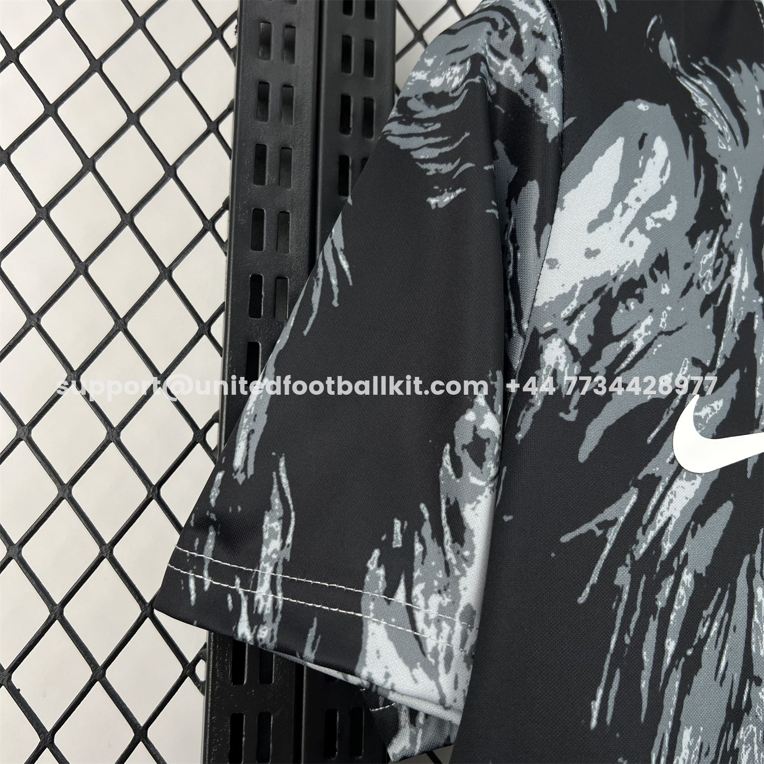 Unitedfootballkit.com | England 2026 Black With Gray And White Abstract Swirls Special Edition Jersey - Fans Version -Customize Name, Number and Patch | Worldwide Shipping