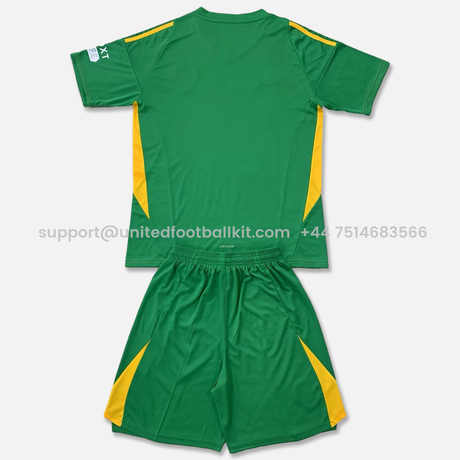 Unitedfootballkit.com | Leeds United 24-25 Fruit Green Goalkeeper Men's Adult Jersey Set - Fans Version -Customize Name, Number and Patch | Worldwide Shipping