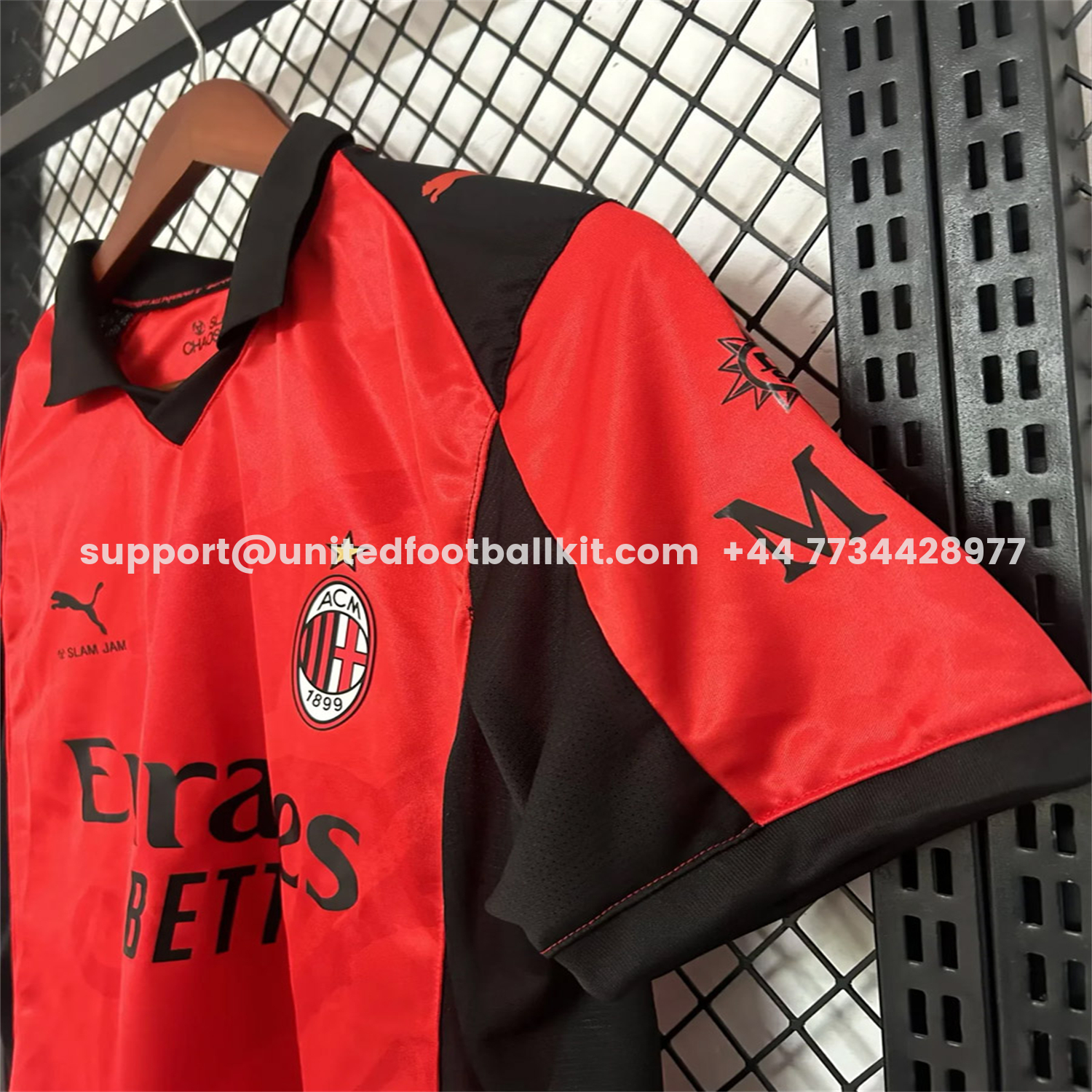 Unitedfootballkit.com | AC Milan 25-26 Fourth Red Jersey - Fans Version -Customize Name, Number and Patch | Worldwide Shipping