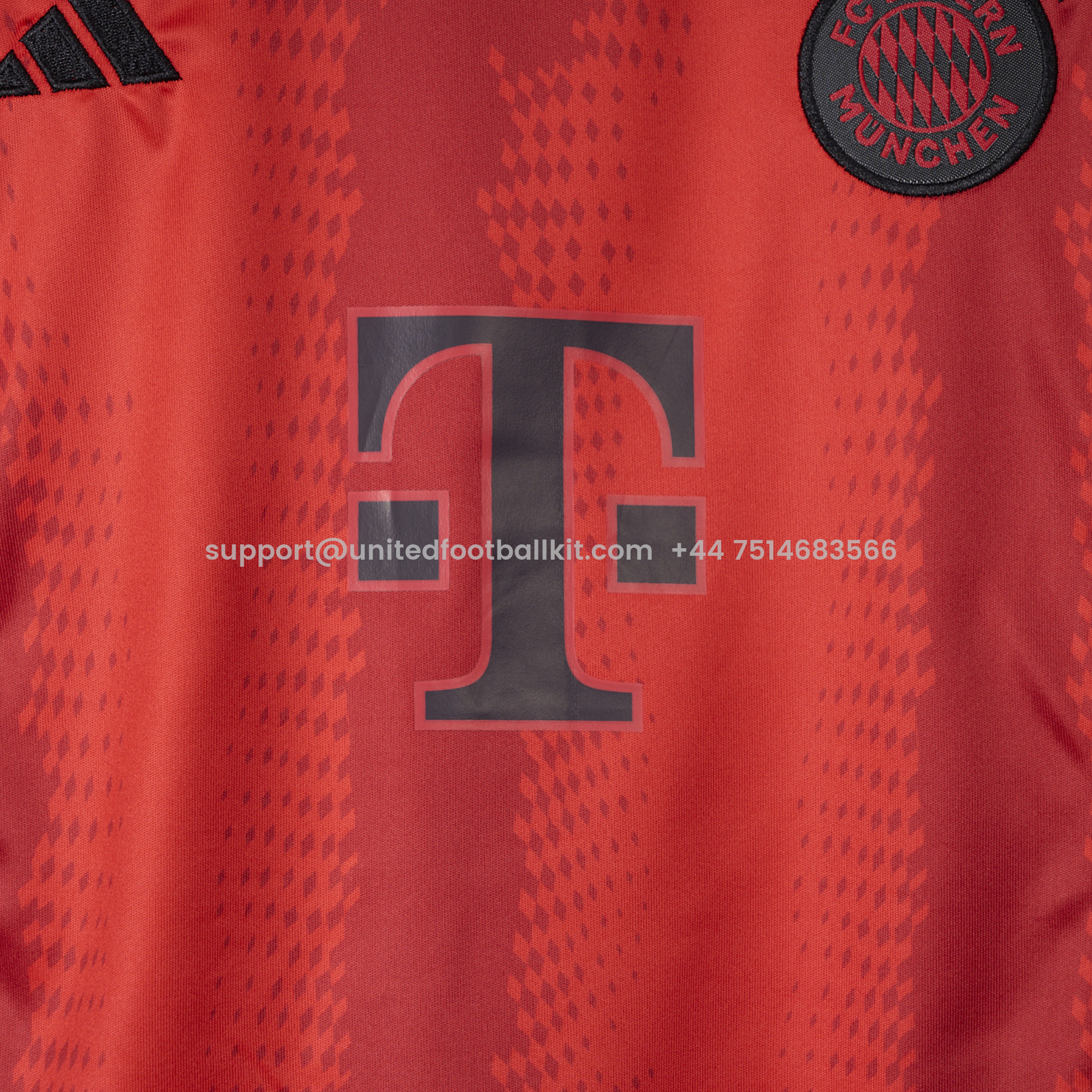 Unitedfootballkit.com | Bayern Munich 24-25 Home Long Sleeve Kids Kit - Fans Version -Customize Name, Number and Patch | Worldwide Shipping