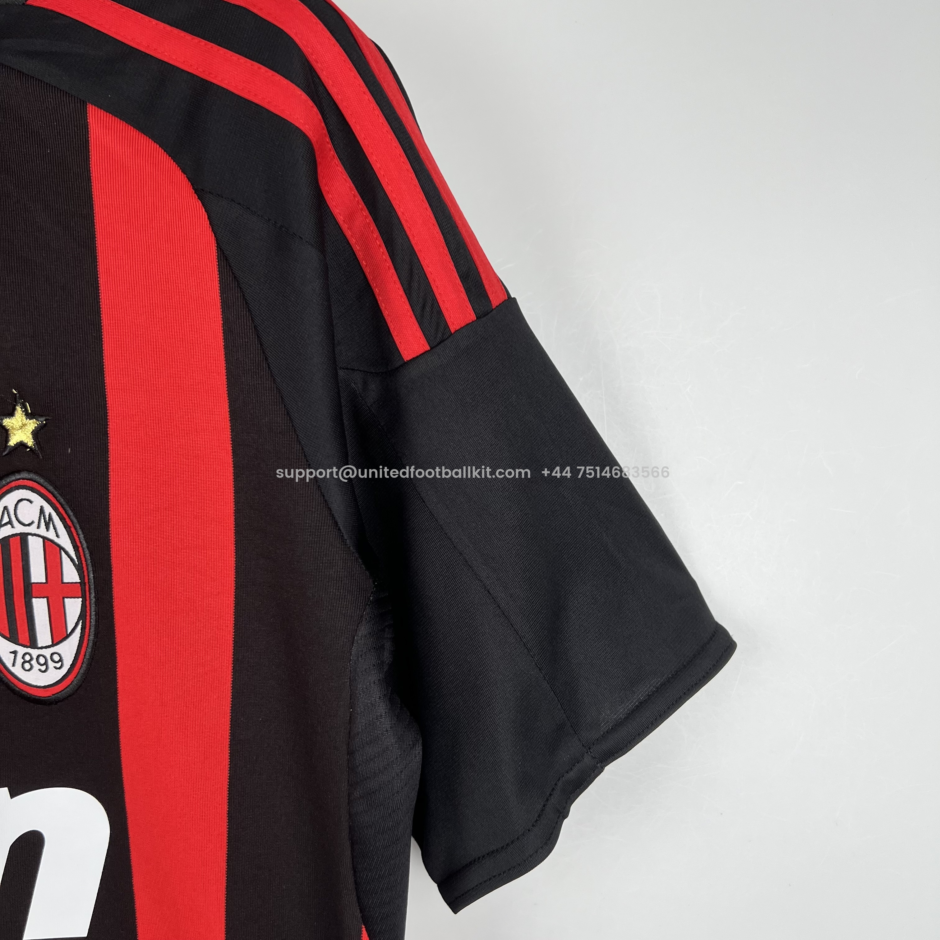 Unitedfootballkit.com | Retro AC Milan 2008-09 Home Stadium Jersey -Customize Name, Number and Patch | Worldwide Shipping