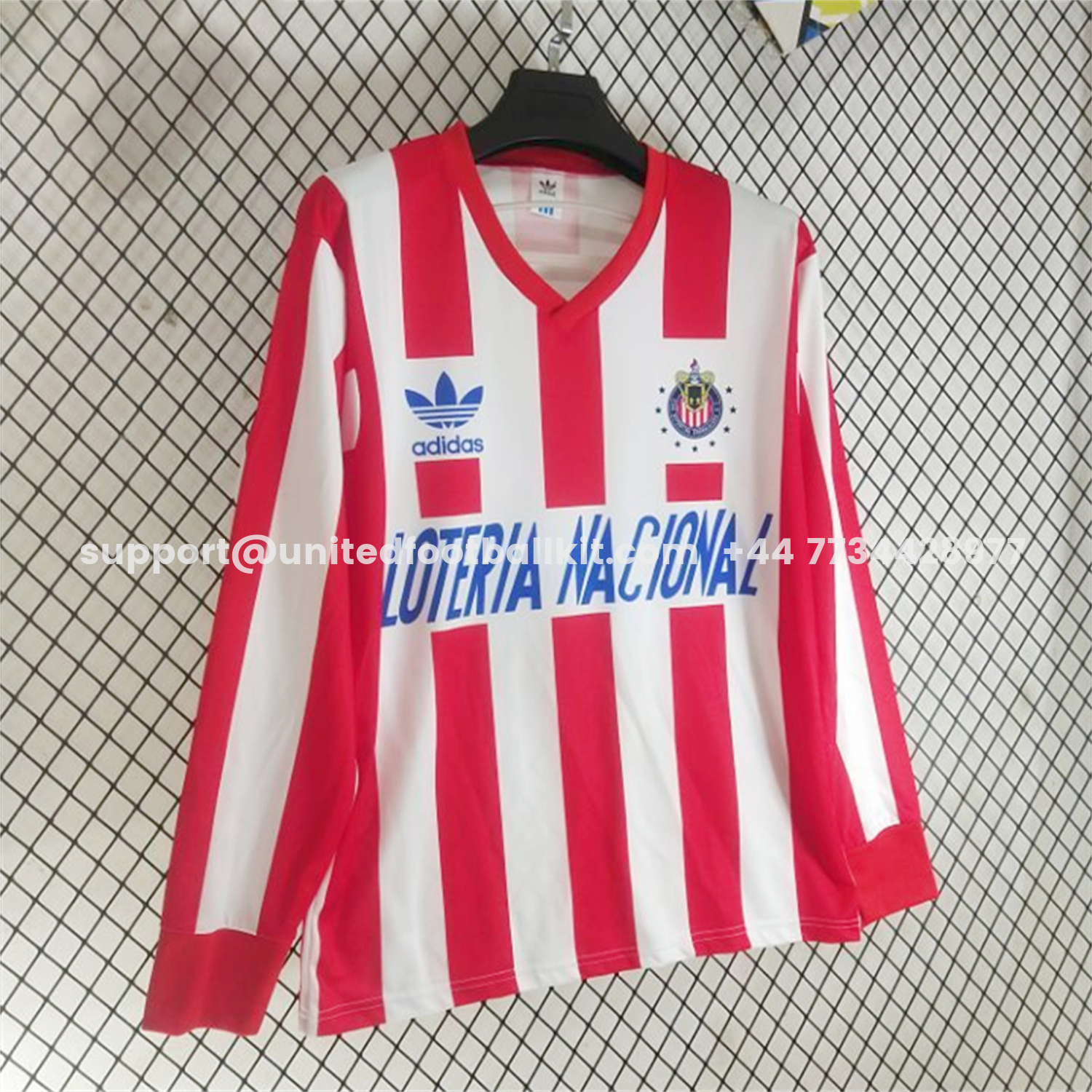 Unitedfootballkit.com | Retro Chivas de Guadalajara 1991-92 Home Long Sleeves Jersey -Customize Name, Number and Patch | Worldwide Shipping