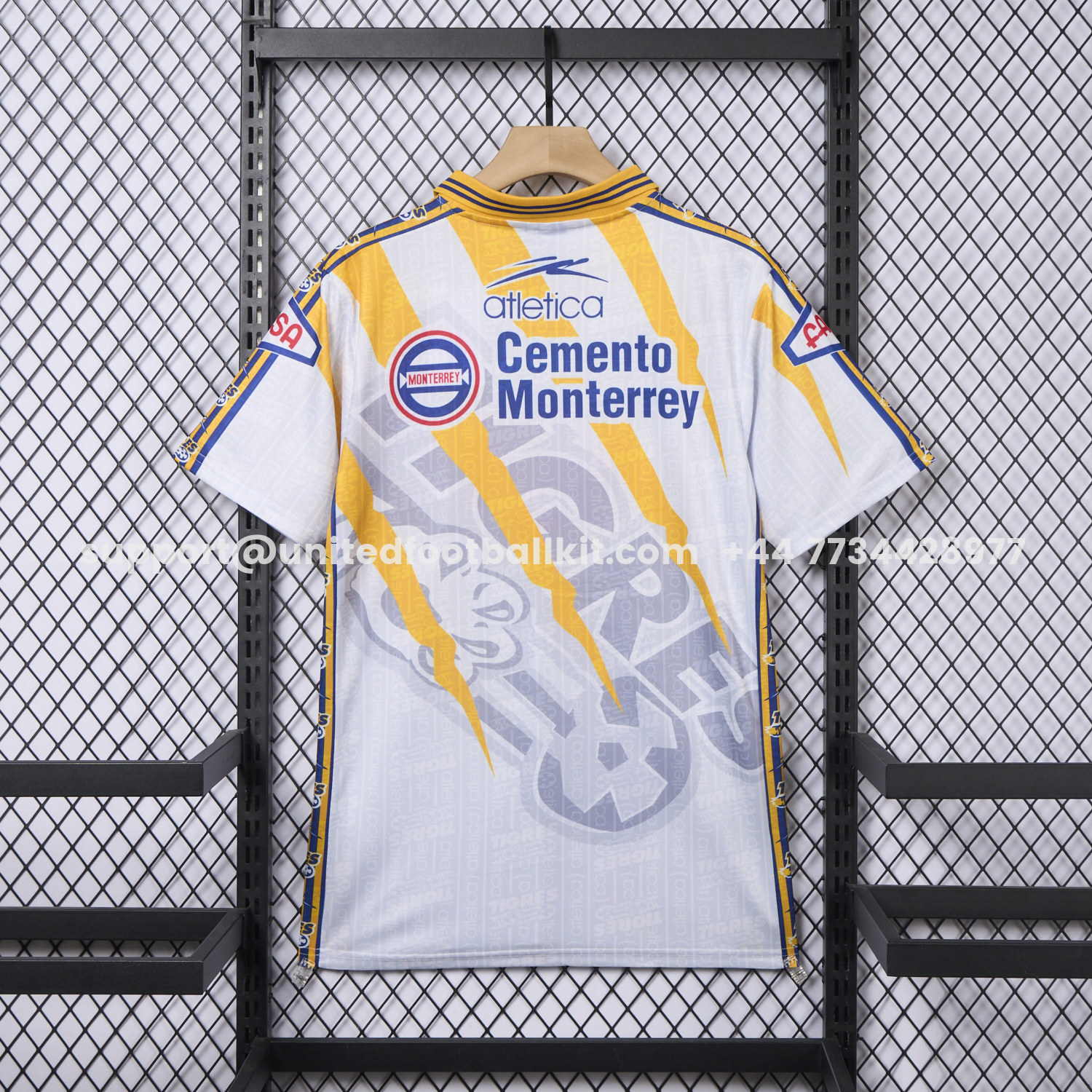 Unitedfootballkit.com | Retro Tigres UANL 1997-98 Away White Jersey -Customize Name, Number and Patch | Worldwide Shipping