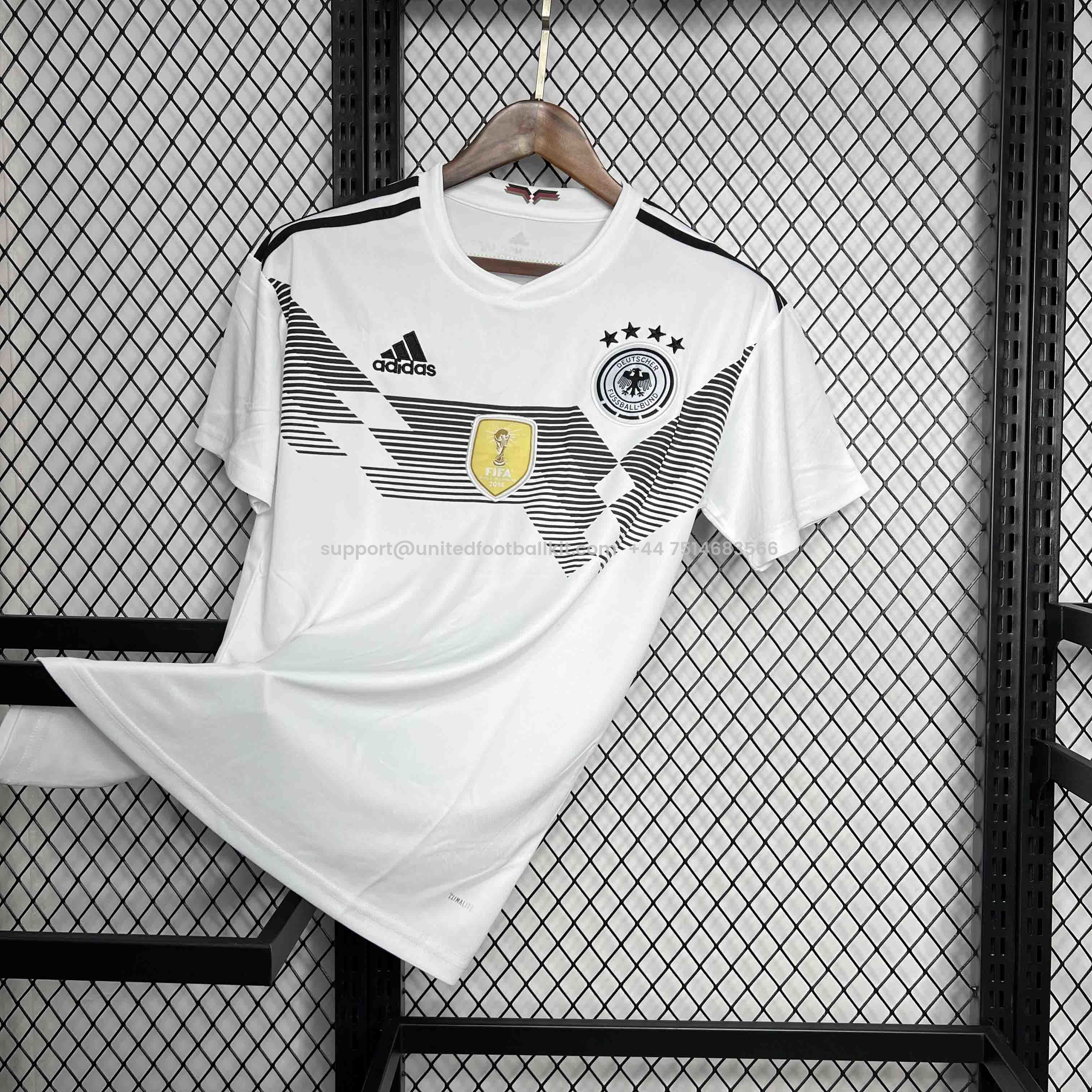 Unitedfootballkit.com | Retro Germany 2018 Home Stadium Jersey - Fans Version -Customize Name, Number and Patch | Worldwide Shipping
