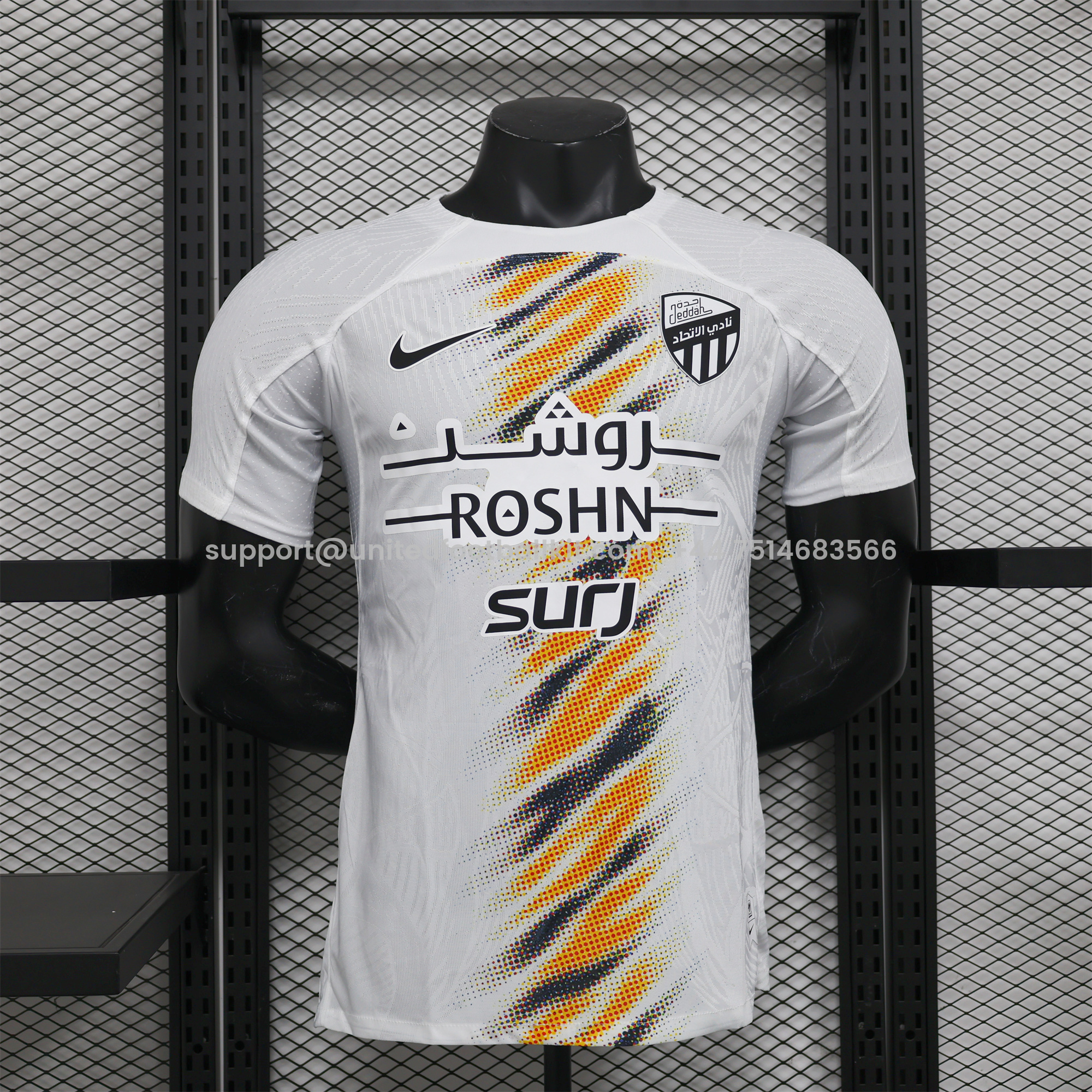 Unitedfootballkit.com | Al Ittihad Jeddah United 24-25 Away Jersey - Player Version -Customize Name, Number and Patch | Worldwide Shipping
