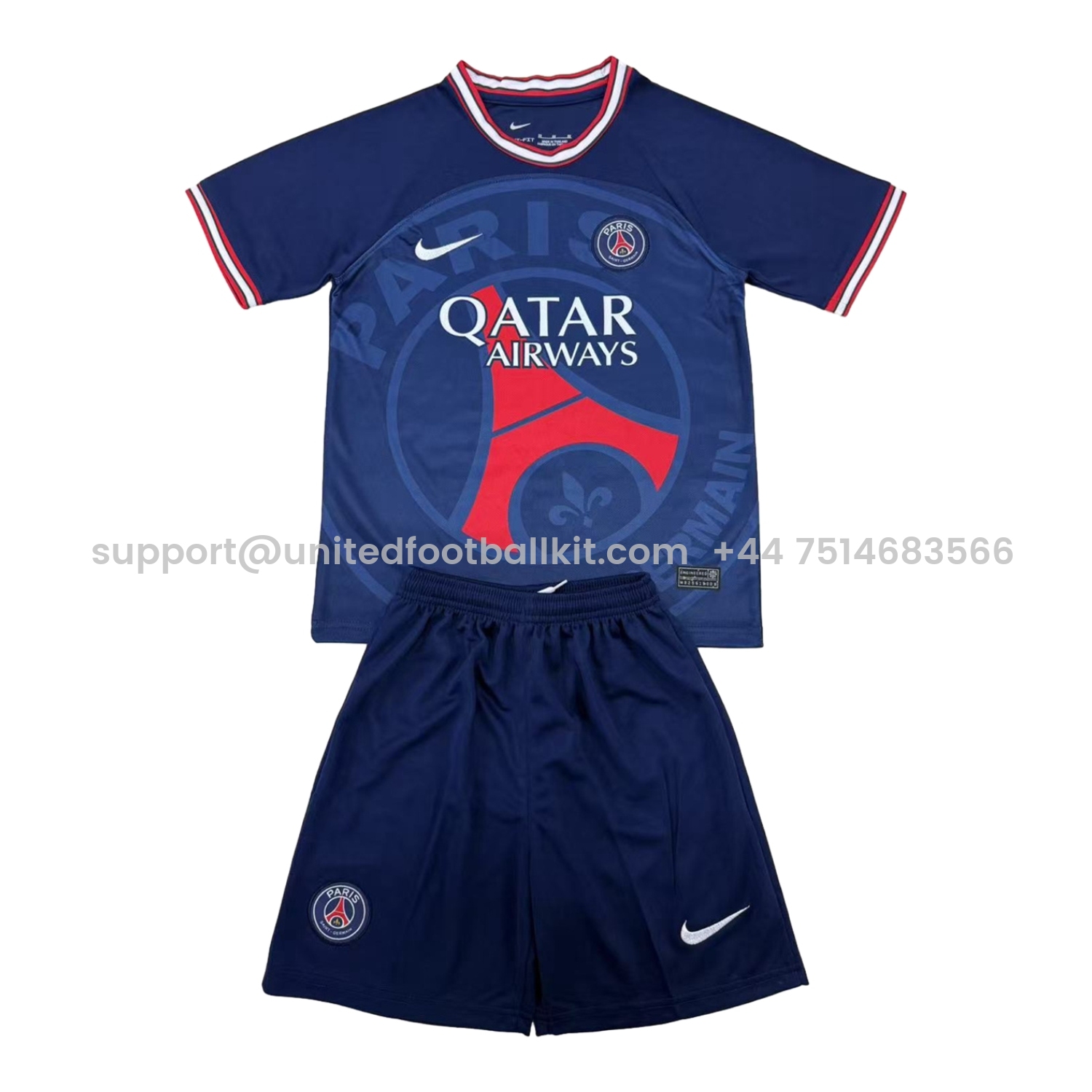 Unitedfootballkit.com | Paris Saint-Germain PSG 24-25 Royal Blue Special Edition Kids Kit -Customize Name, Number and Patch | Worldwide Shipping
