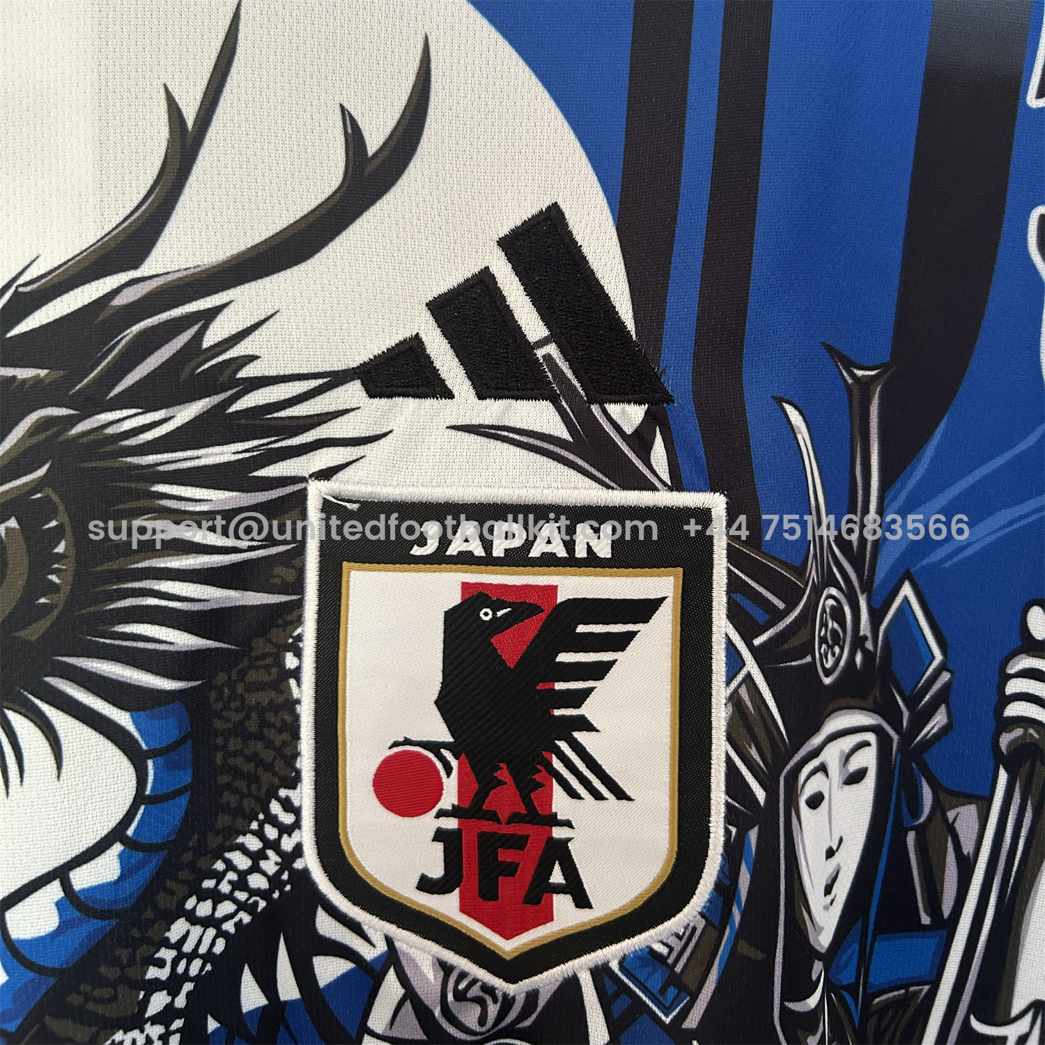Unitedfootballkit.com | Japan 25-26 Two Blue Warriors And A Dragon Under The Moon Blue Special Jersey - Fans Version -Customize Name, Number and Patch | Worldwide Shipping