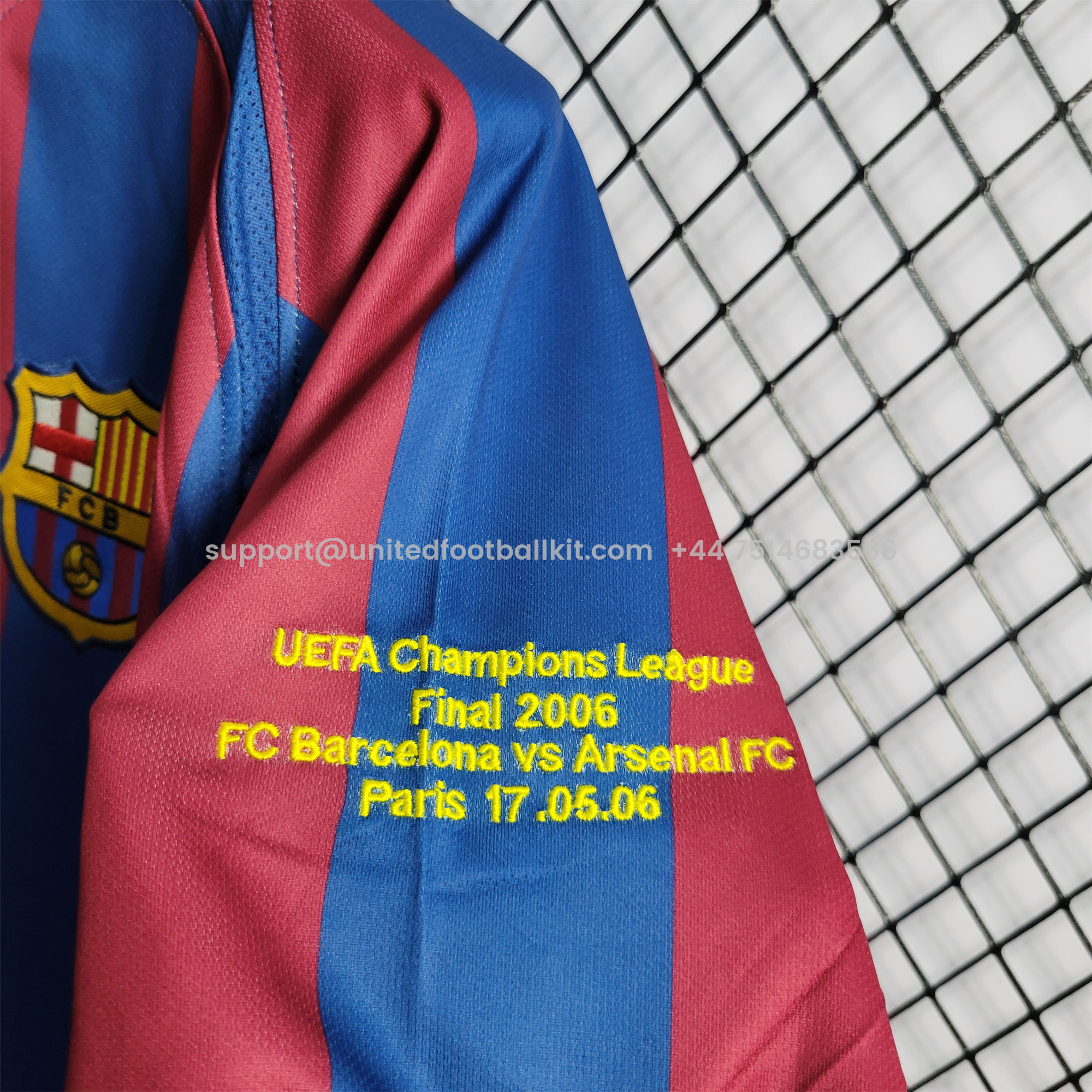 Unitedfootballkit.com | Retro Barcelona 05-06 Home Stadium Jersey - UEFA Champions League Final -Customize Name, Number and Patch | Worldwide Shipping