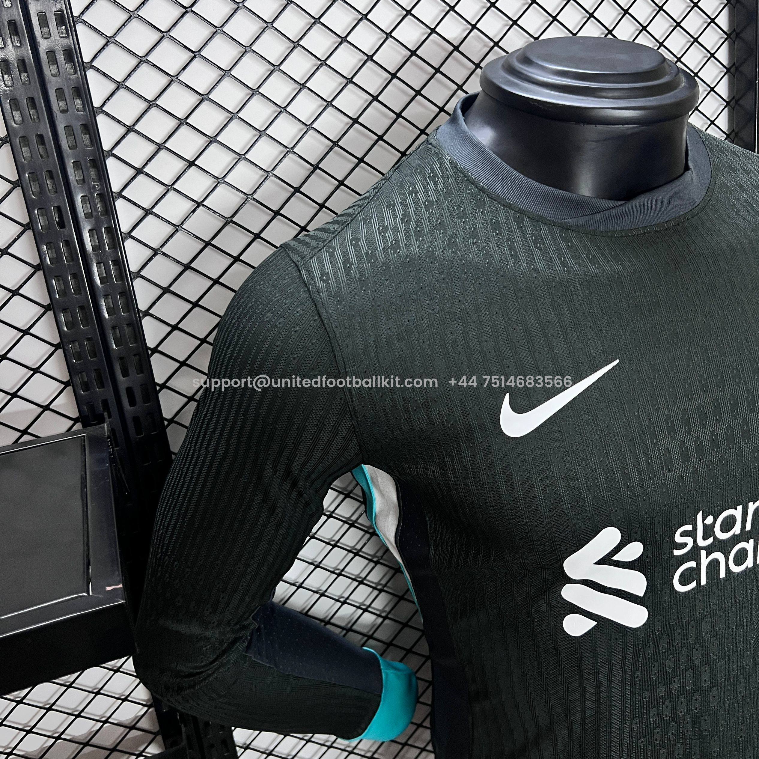 Unitedfootballkit.com | Liver.pool 24-25 Away Long Sleeve Jersey - Player Version -Customize Name, Number and Patch | Worldwide Shipping