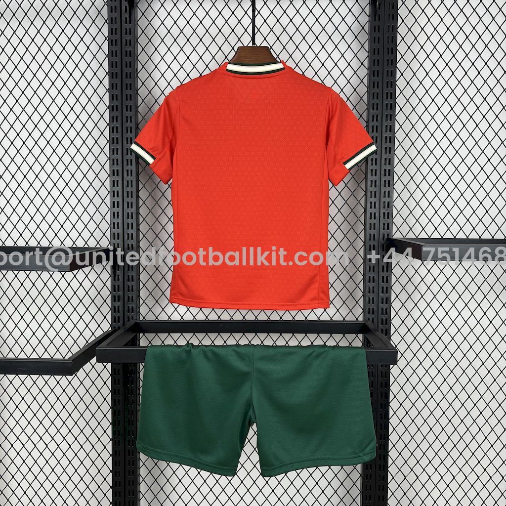 Unitedfootballkit.com | Portugal 2025-26 Home Kids Kit -Customize Name, Number and Patch | Worldwide Shipping