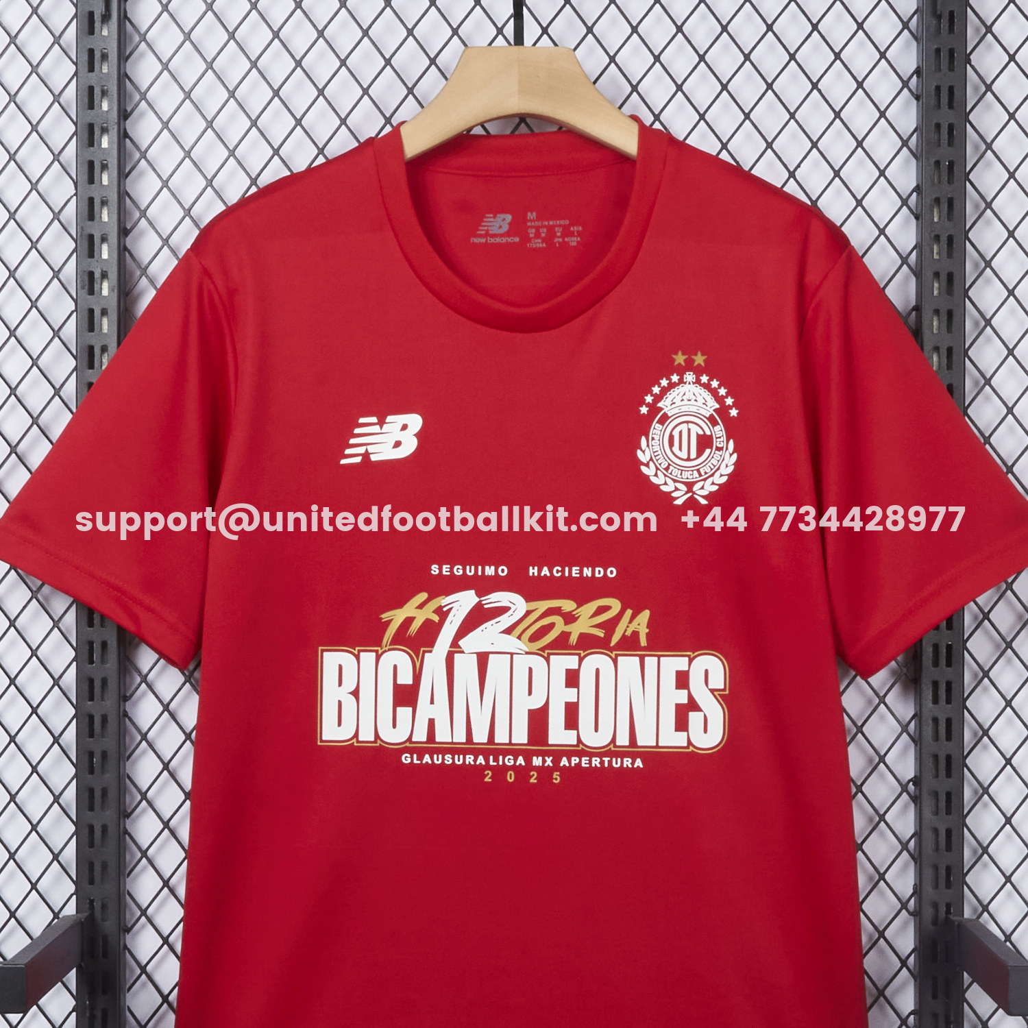 Unitedfootballkit.com | Toluca 25-26 Red Champion Commemorative Jersey - Fans Version -Customize Name, Number and Patch | Worldwide Shipping