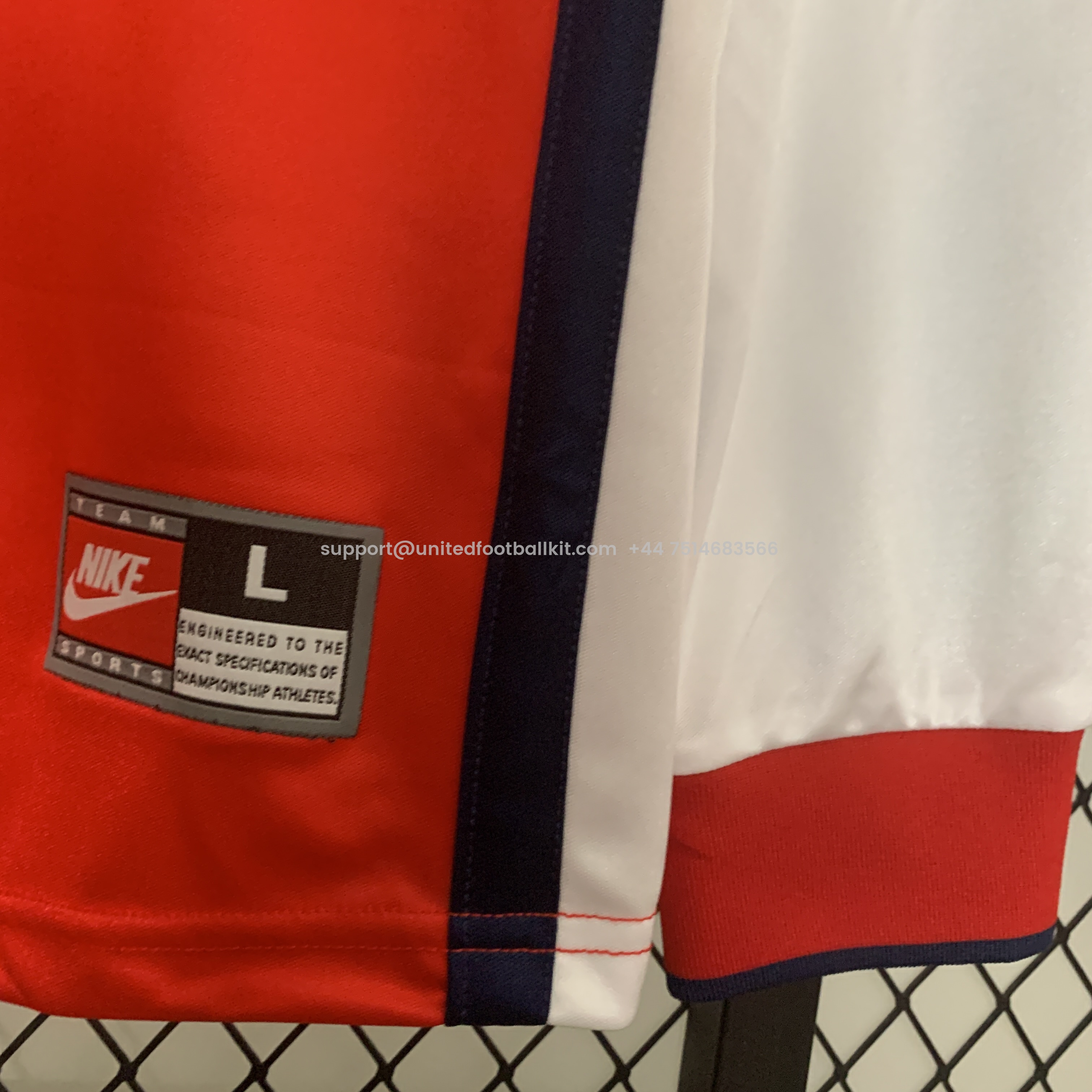 Unitedfootballkit.com | Retro Arsenal 98-99 Home Long Sleeve Jersey -Customize Name, Number and Patch | Worldwide Shipping