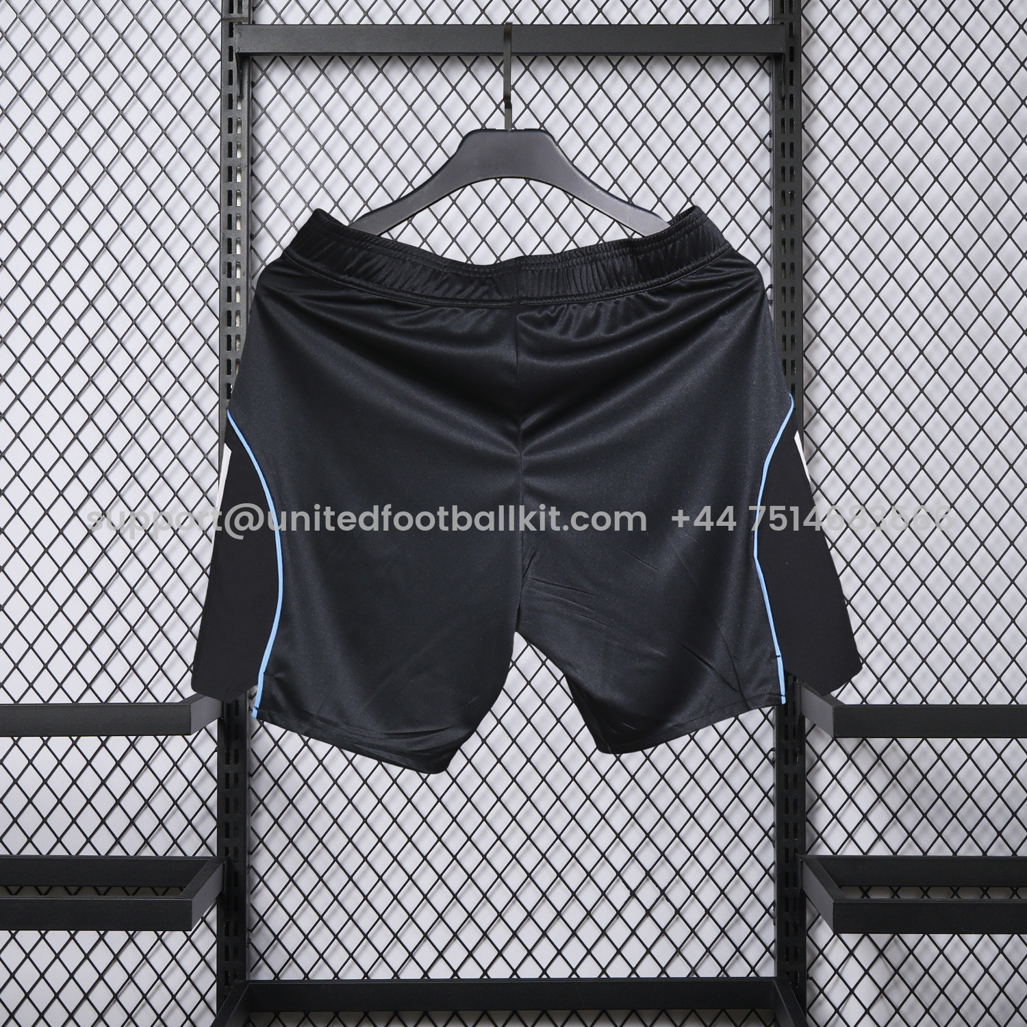 Unitedfootballkit.com | Newcastle United 25-26 Home Black Shorts - Player Version -Customize Name, Number and Patch | Worldwide Shipping