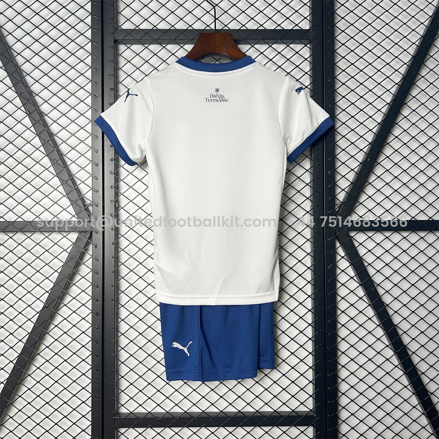 Unitedfootballkit.com | Bahia 25-26 Home Unsponsored Kids Kit -Customize Name, Number and Patch | Worldwide Shipping